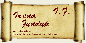 Irena Fundup vizit kartica